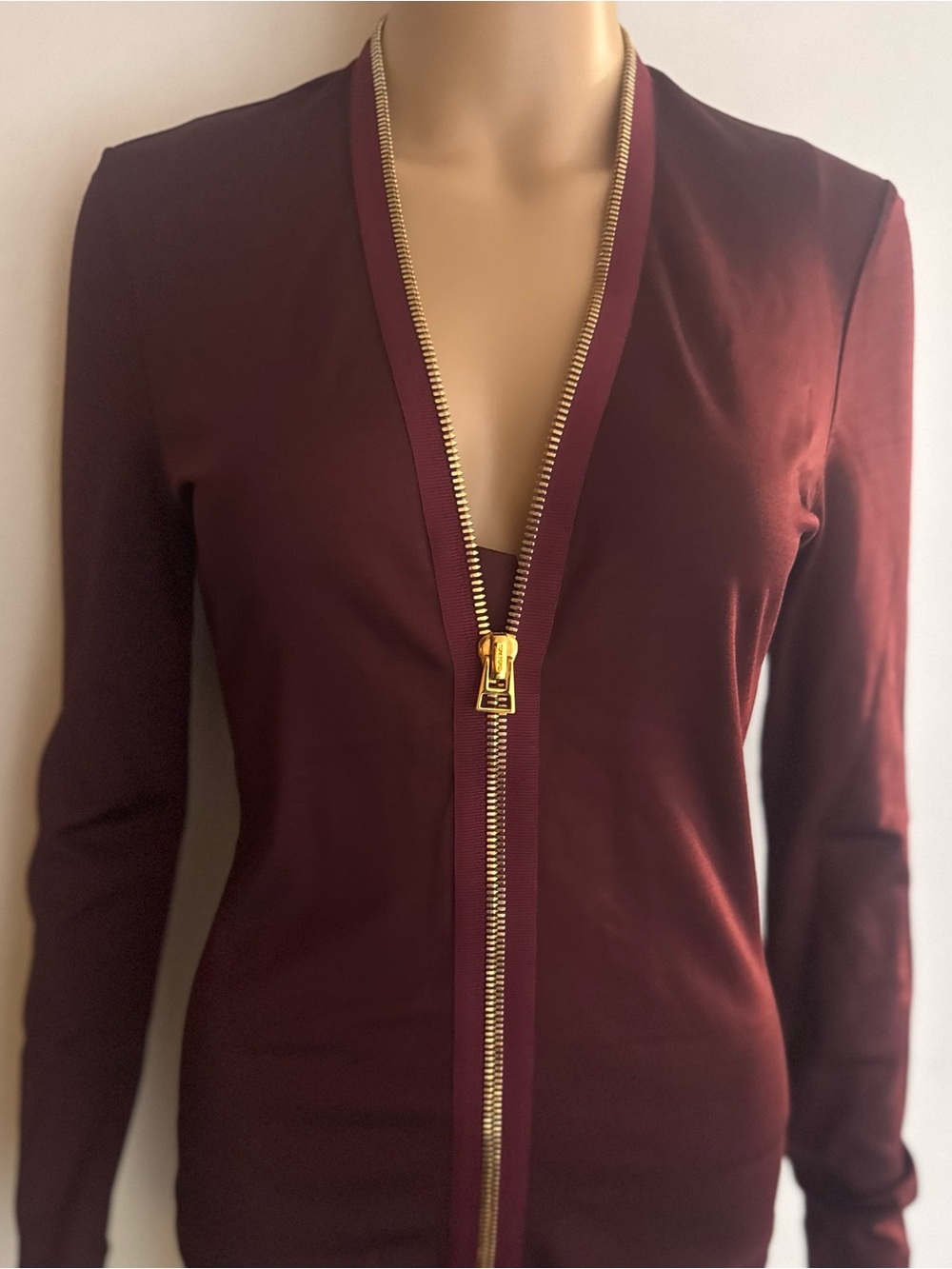 Tom Ford Premium Cherry Silk Blend Blouse - Picture 6 of 12